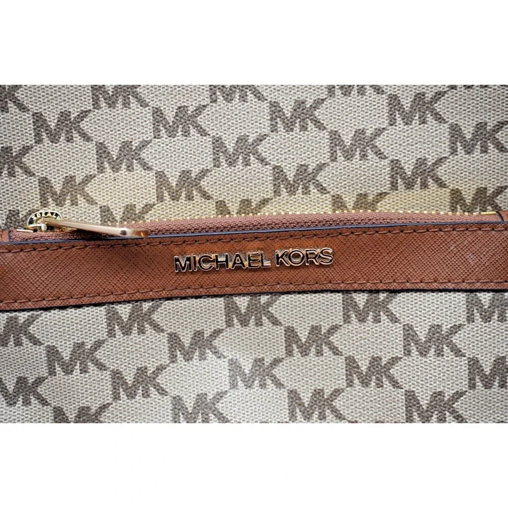 Michael Kors Messenger Crossbody Bag Signature Morgan Nat/Acorn